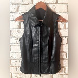 Vintage Wilson’s Woman black leather vest
